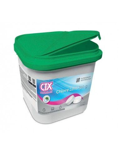 Chlore lent galet de 250 g - Sans acide borique - 5 Kg CTX-370SB