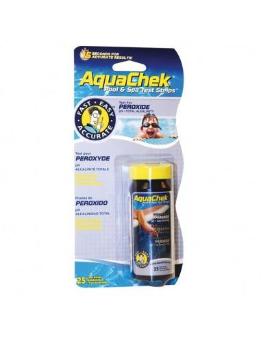 Bandelettes d'Analyse Aquachek - peroxyde 3 en 1 - 25 bandelettes